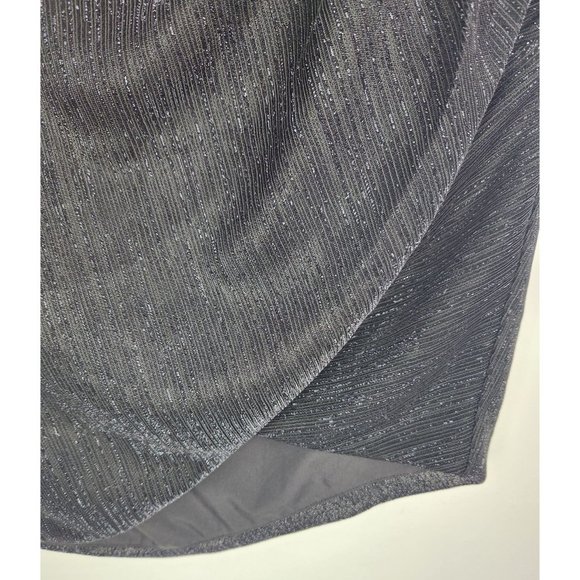 IRO Paris Women's Sz. M/38 Black Shimmer Tulip Hem Short Skirt - Picture 4 of 7